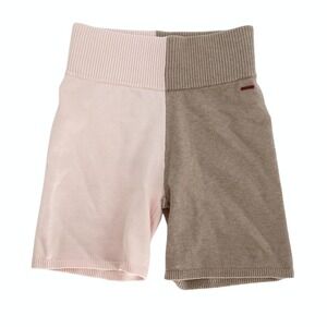 n:philanthropy‎ Parry Biker Shorts XS Petal Pink Taupe Athleisure Knit